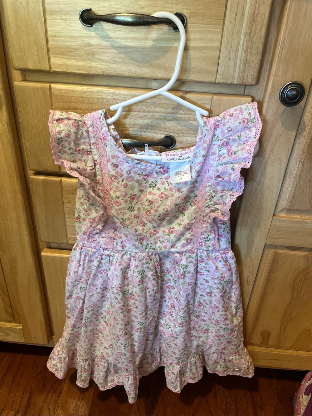 American Girl Love Shack Fancy Floral Flutter Day Dress Size 6. Retired